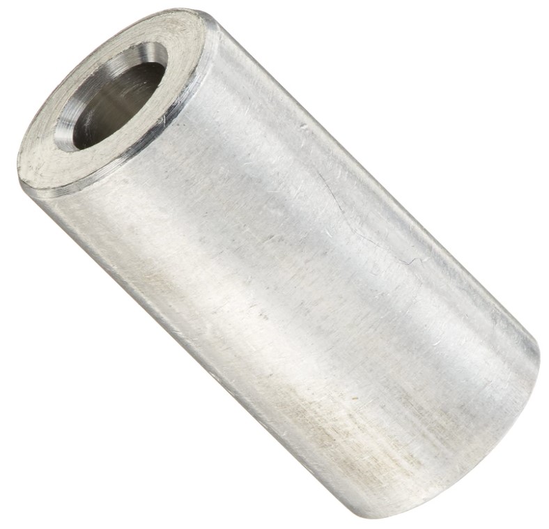 #6 (0.140) X 1/4" OD X 1/8" LENGTH ROUND 6061-T6 ALUMINUM SPACER - ROHS